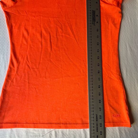 Champion Women’s Short Sleeve Workout T-shirt size XS, Solid Neon Orange - Picture 4 of 8